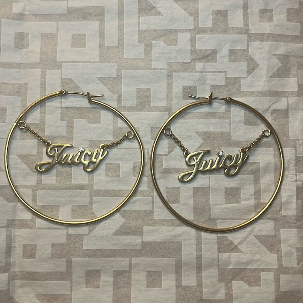 Juicy couture- juicy hoop earrings 2000’s